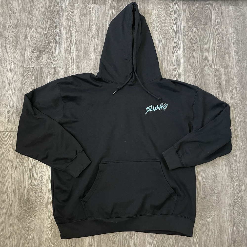 Slunks Hoodie Mens XL Black Pullover Sweatshirt